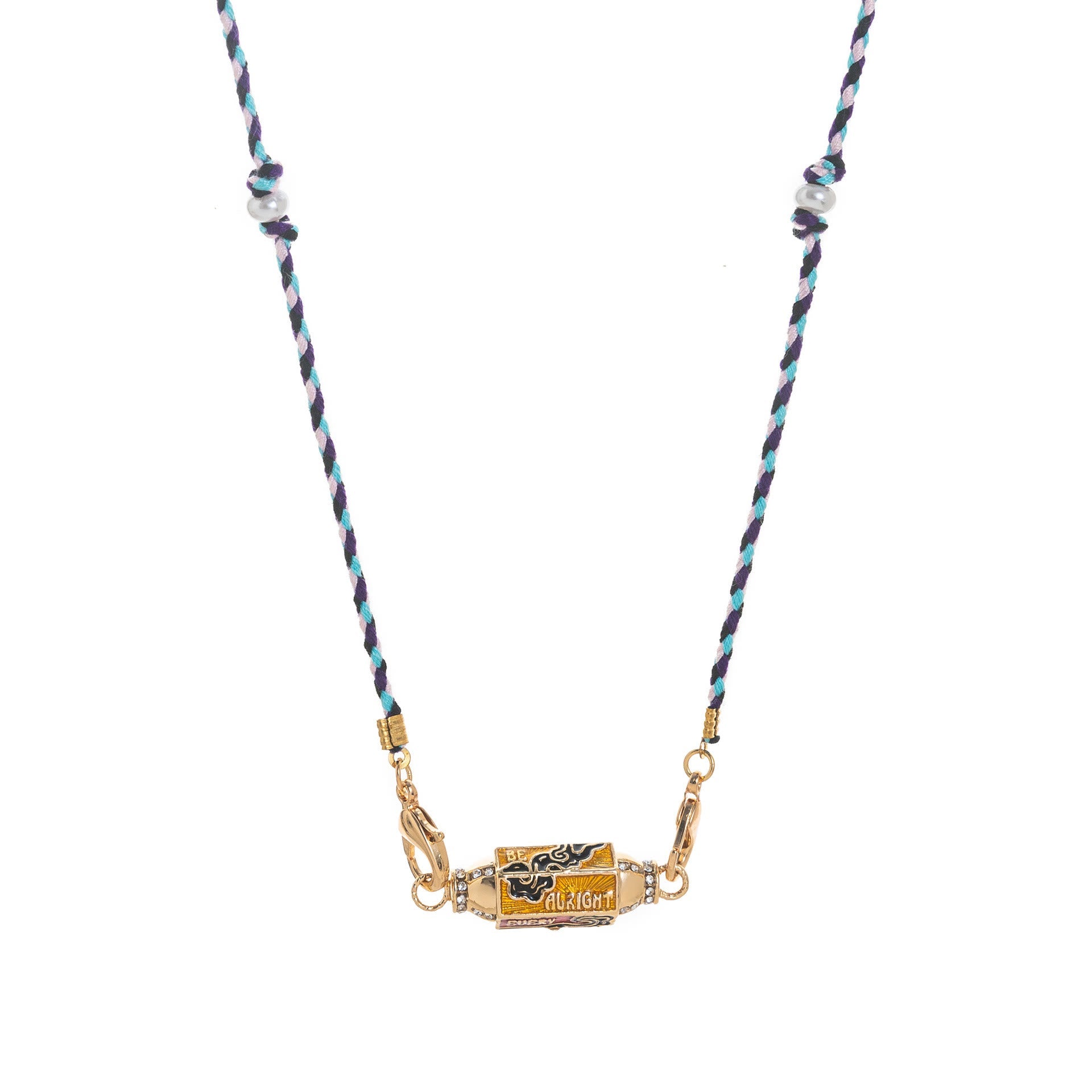 Olivenorma Braided Rope Colorful Tarot Kaleidoscope Pendant Necklace