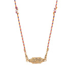 Olivenorma Braided Rope Colorful Tarot Kaleidoscope Pendant Necklace