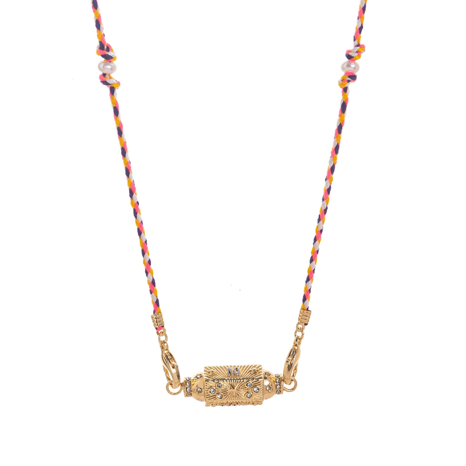 Olivenorma Braided Rope Colorful Tarot Kaleidoscope Pendant Necklace