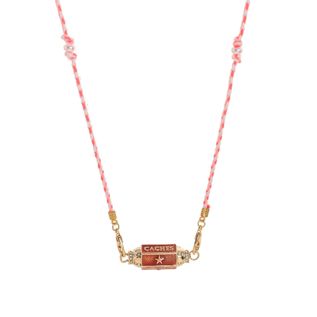 Olivenorma Braided Rope Colorful Tarot Kaleidoscope Pendant Necklace