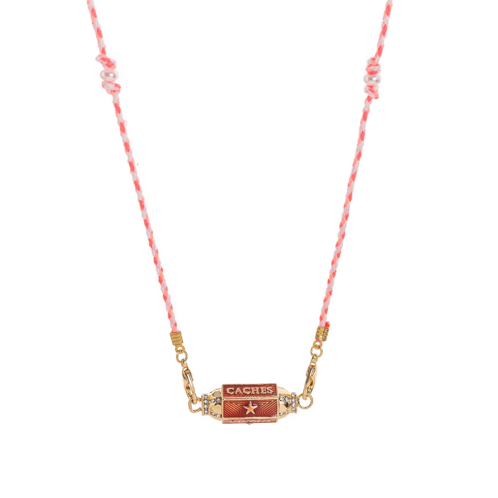 Olivenorma Braided Rope Colorful Tarot Kaleidoscope Pendant Necklace