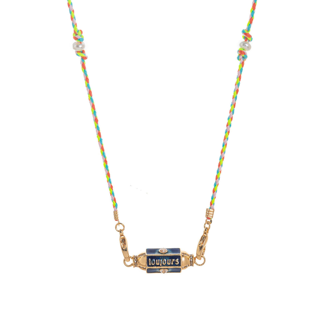 Olivenorma Braided Rope Colorful Tarot Kaleidoscope Pendant Necklace