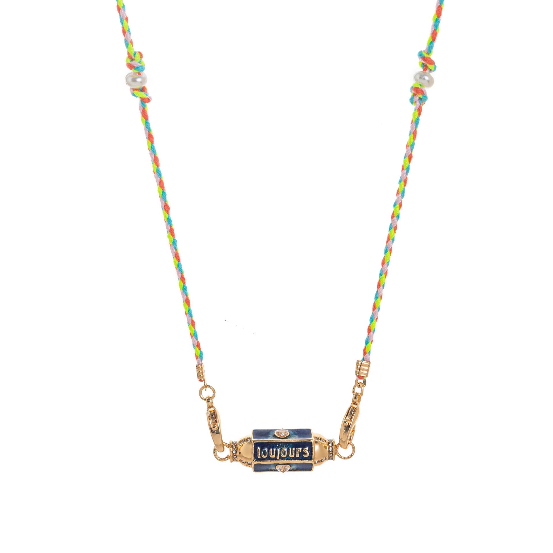 Olivenorma Braided Rope Colorful Tarot Kaleidoscope Pendant Necklace