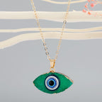 Olivenorma Clear Quartz Evil Eye Energy Necklace