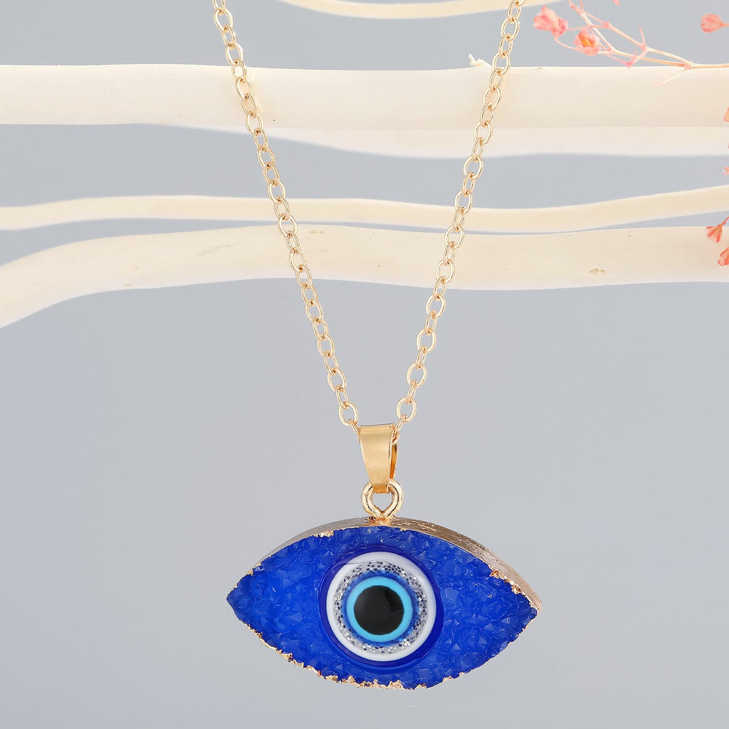 Olivenorma Clear Quartz Evil Eye Energy Necklace