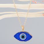 Olivenorma Clear Quartz Evil Eye Energy Necklace