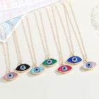 Olivenorma Clear Quartz Evil Eye Energy Necklace