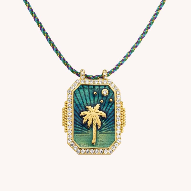 Olivenorma Colorful Tarot Kaleidoscope Braided Bracelet Necklace