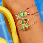 Olivenorma Colorful Tarot Kaleidoscope Braided Bracelet Necklace
