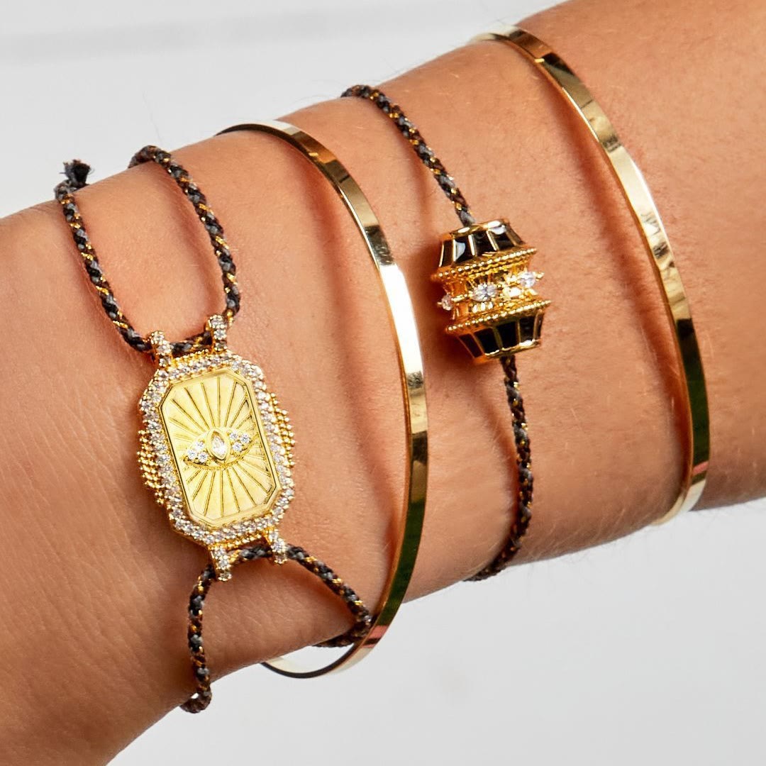 Olivenorma Colorful Tarot Kaleidoscope Braided Bracelet Necklace