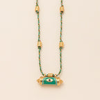 Olivenorma Tribal Charm Evil Eye Kaleidoscope Braided Rope Necklace