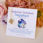 Olivenorma "Shine in My Heart"-Birthstone Heart Album Gift Card  Necklace