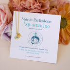 Olivenorma Zodiac Rune Birthstone Stainless Steel Gift Card Necklace