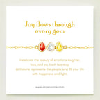 Olivenorma Tears Of Joy 1-8 Teardrop Birthstone Gift Card Necklace