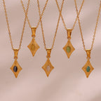 Olivenorma Cat's Eye Pendant Sweater Stainless Steel Necklace