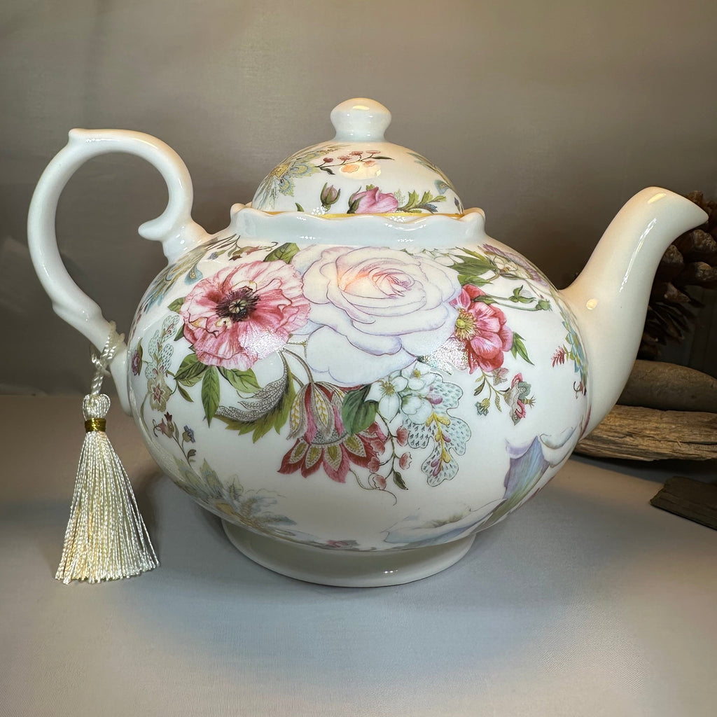 Dream Garden Fine China Teapot