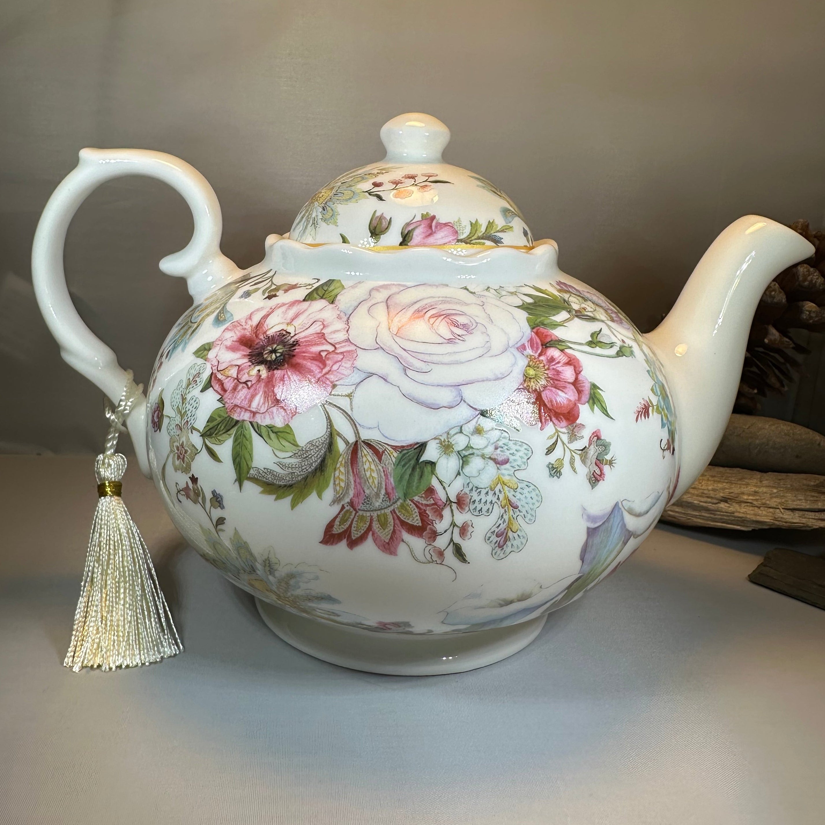 Dream Garden Fine China Teapot
