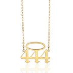 Olivenorma Lucky Angel Number With Angel Aperture Necklace