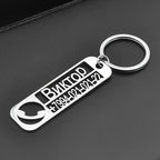 Personalized Stainless Steel Keychain - Custom Engraved Name & Message