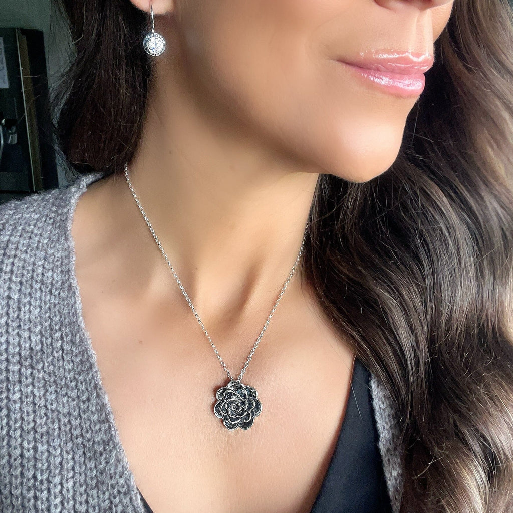 Camellia Necklace - November Flower of the Month