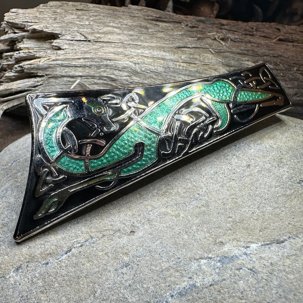Long Celtic Dragon Brooch