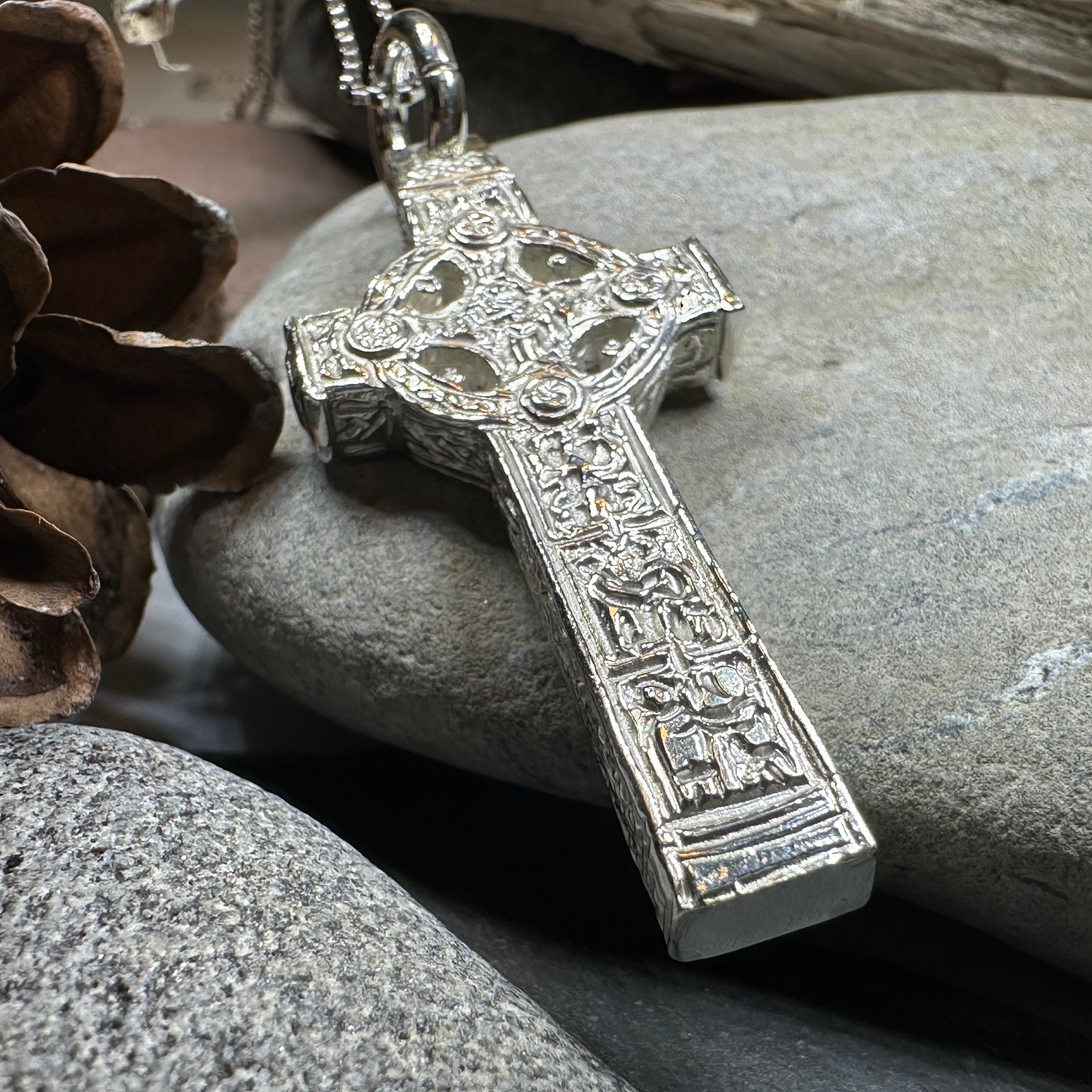 Artisan Irish Clonmacnoise Cross Necklace