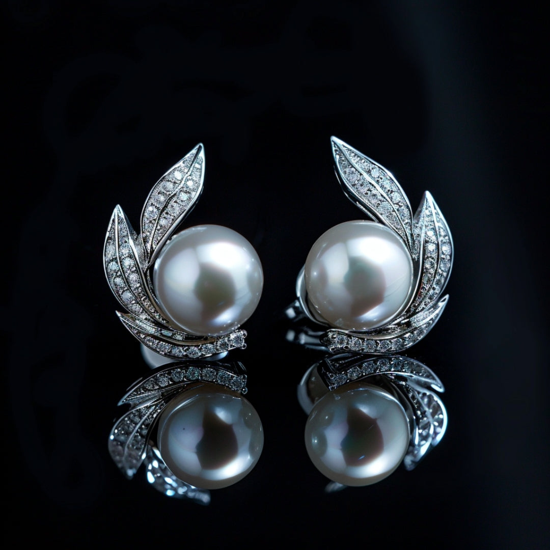 Bright Pearl Silver Earrings