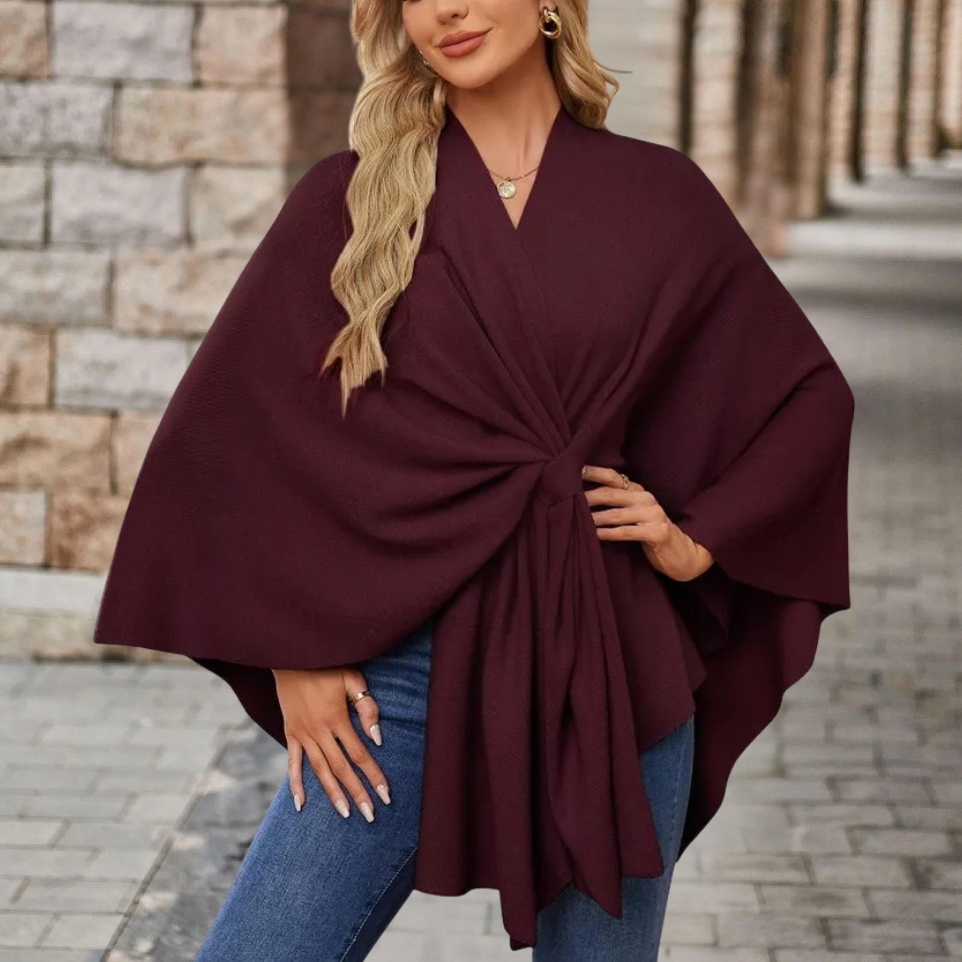 Emryn™ | Stylish Cardigan Poncho