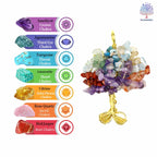 Olivenorma Crystal Gravel Chakra Tree Of Life Necklace Pendant