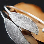 Chic Silver Leaf Adjustable Bracelet