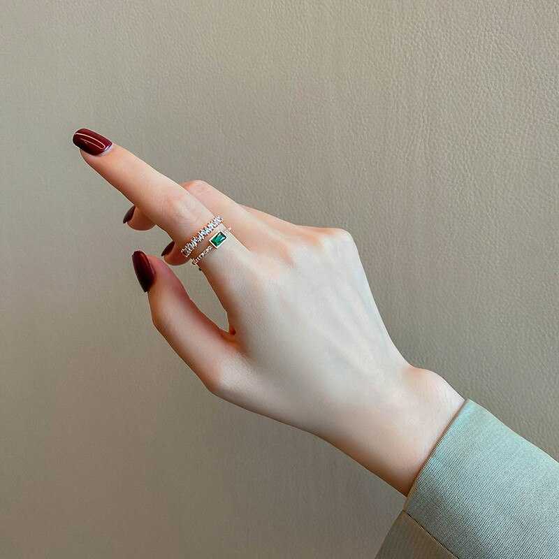 Women's Adjustable Crystal Ring Studded With Cubic Zirconia