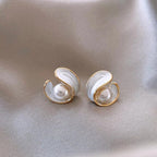 Gold Pearl & Opal Earrings