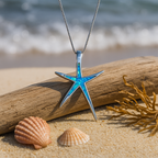 Ocean's Blue Starfish Necklace