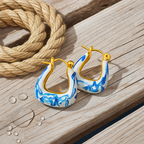 Cierra - Golden Wave Foam Earrings