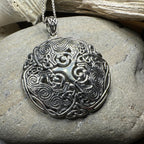 Pictish Triple Celtic Wolf Necklace