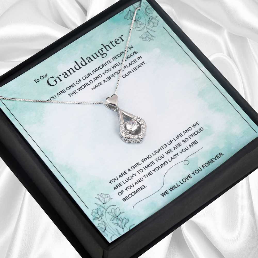 Granddaughter Personalised Gift With Silver Plated Pendant Necklace
