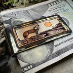 Howling Wolf Copper Money Clip