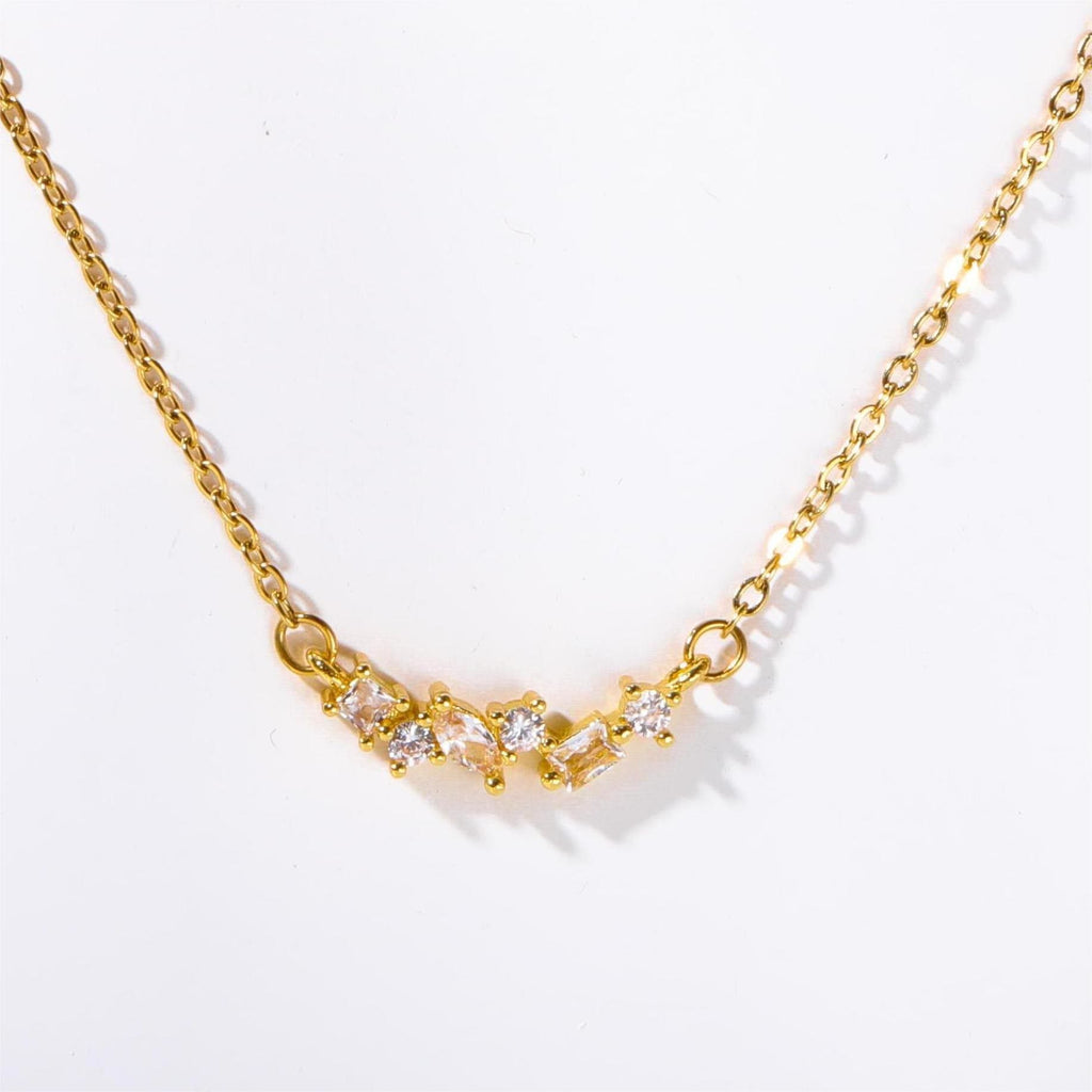 Olivenorma Multiple Birthstone Beaded Pendant Copper Plated Gold Necklace