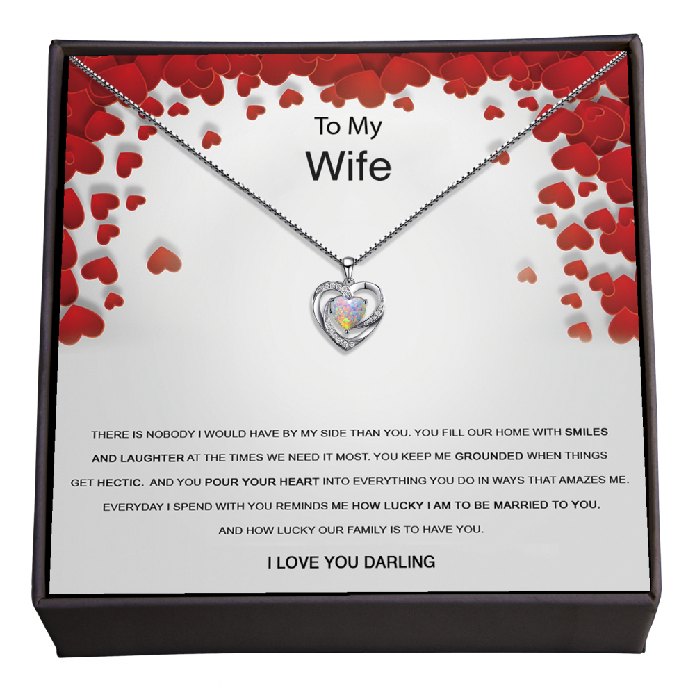 Girlfriend Personalised Gift With Silver Plated Heart Shaped Pendant Necklace