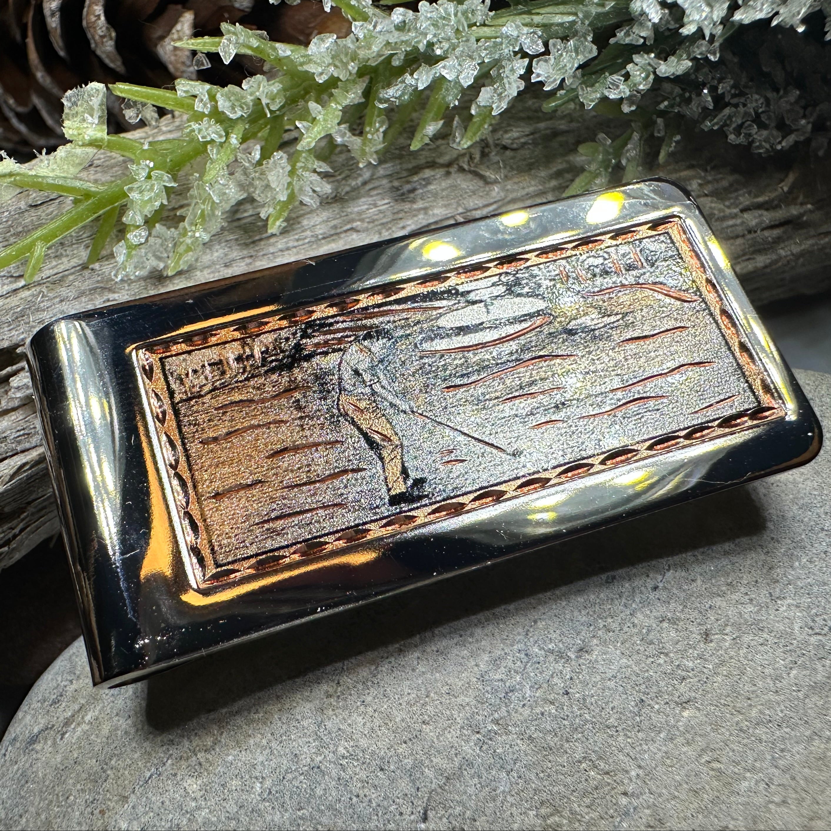 Golfer Copper Money Clip