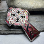 Enamel Celtic Cross Brooch