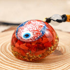 Red Coral Hamsa Balance Necklace