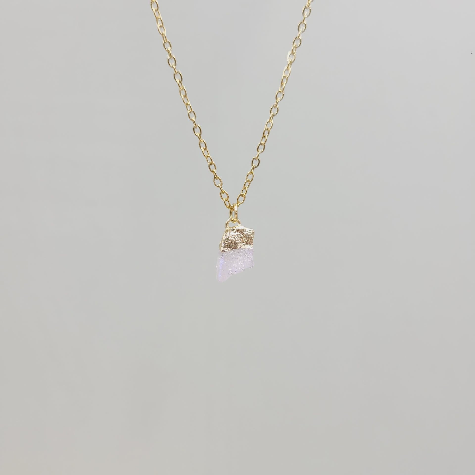 Olivenorma Irregular Crystal Raw Stone Gem gemstone Necklace