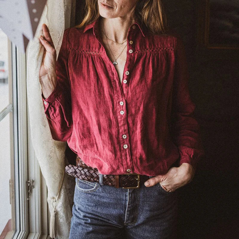 Heather - Cozy Linen Top