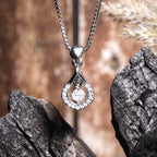 Women's Silver Plated Teardrop Necklace With Special Niece Message Card