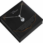 Women's Silver Plated Teardrop Necklace With Special Niece Message Card