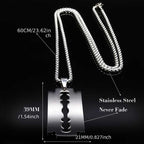 Gothic Razor Blade Design Pendant Necklace for Men