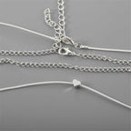 Bohemian Multi Strand Ankle Bracelet For Women With Silver Plated Heart