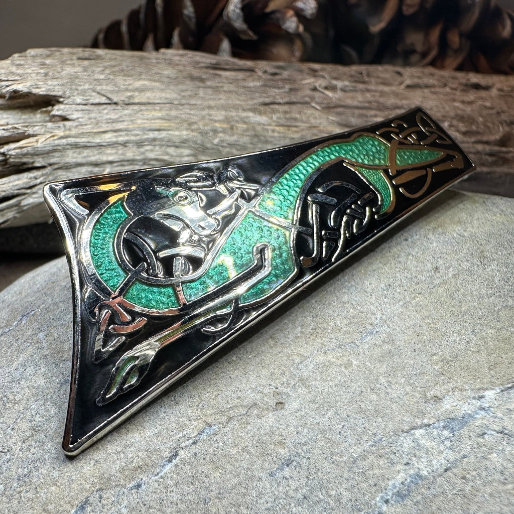 Long Celtic Dragon Brooch