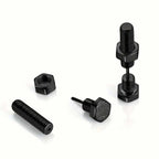 2pairs Stainless Steel Punk Screw Studs Earring For Men